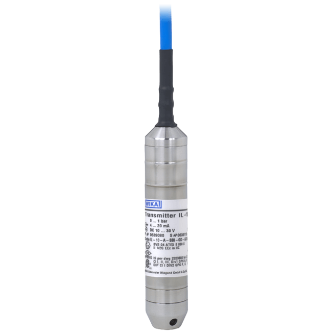 WIKA Intrinsically Safe Submersible Pressure Transmitter, Model IL-10